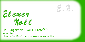 elemer noll business card